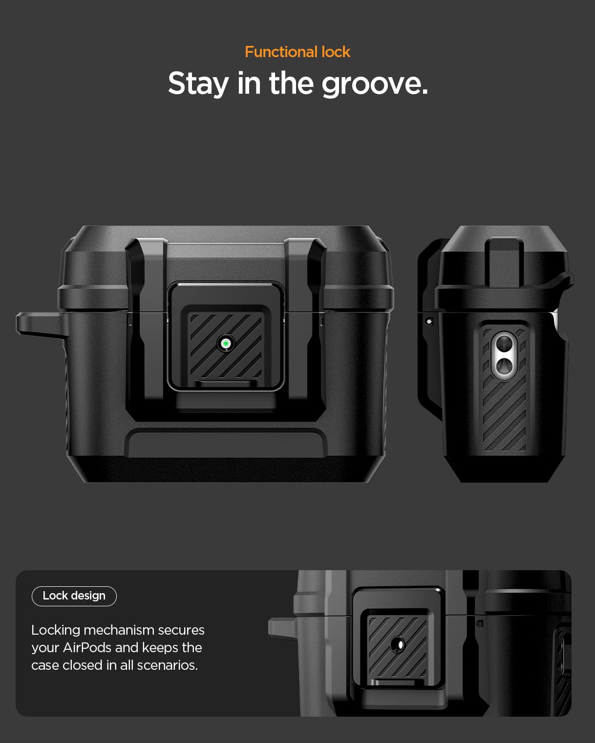 Amazon.com: Spigen for AirPods Pro 3 Case, Lock Fit Compatible